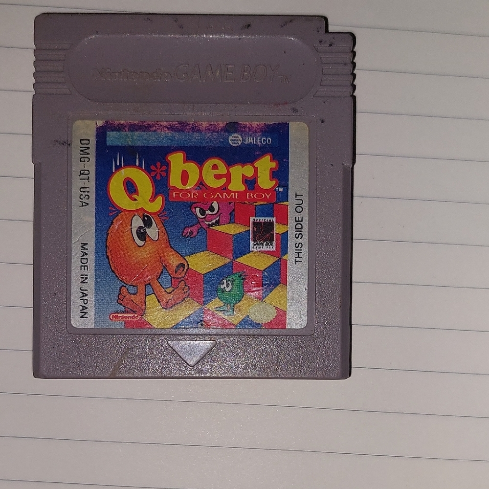 Nintendo Gray Game Boy Cartridge Q‐bert - Picture 3 of 4